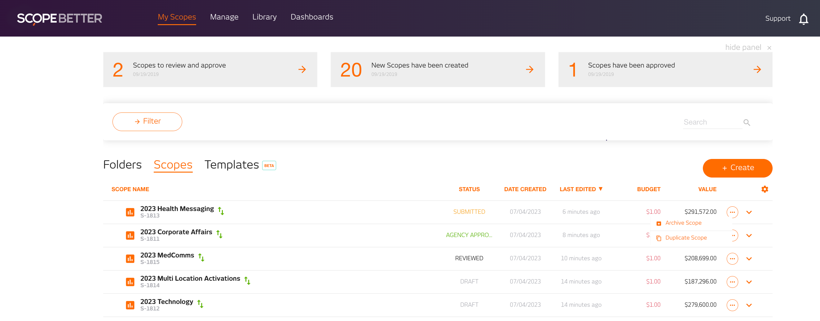 screenshot of SCOPE Better